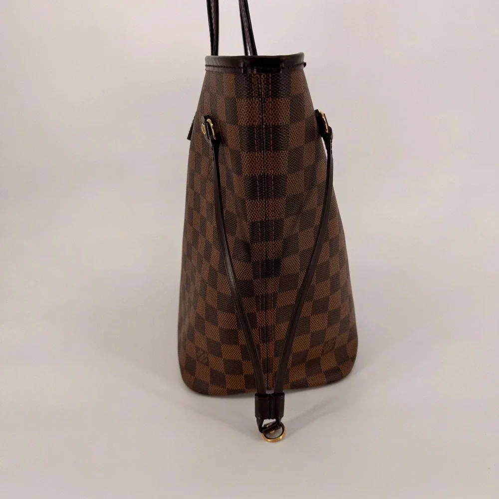 Louis Vuitton Neverfull MM Brown Damier Ebene Tote Luxury Classic Work Travel